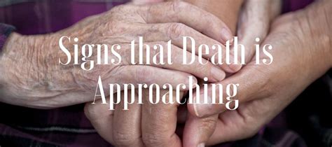 During the week or so immediately prior to. . Hospice signs that death is near